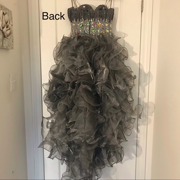 Short Front Long Back Party/Poem Dress - Picture 5 of 16